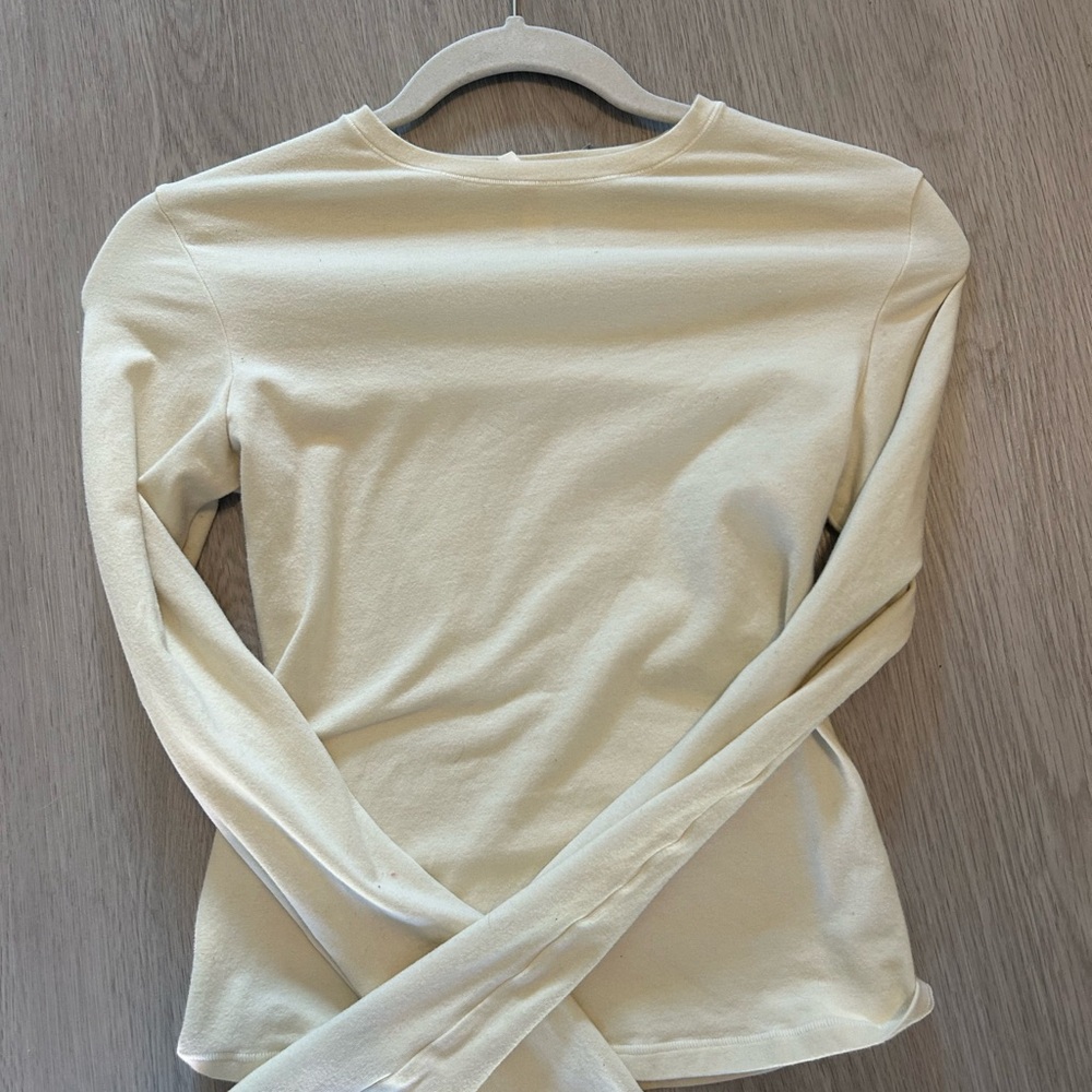 Skims Bone cotton jersey long sleeve